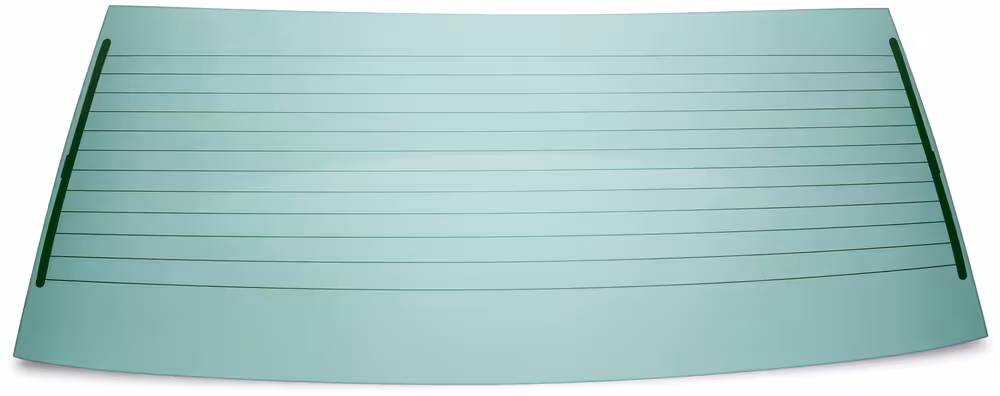 Bakruta till Volvo 142, 144, 164, 240, 260, Grön, eluppvärmd