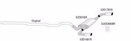 Endrohr für Volvo XC60, Allrad, 2WD, 2008-2017, 1*100, links
