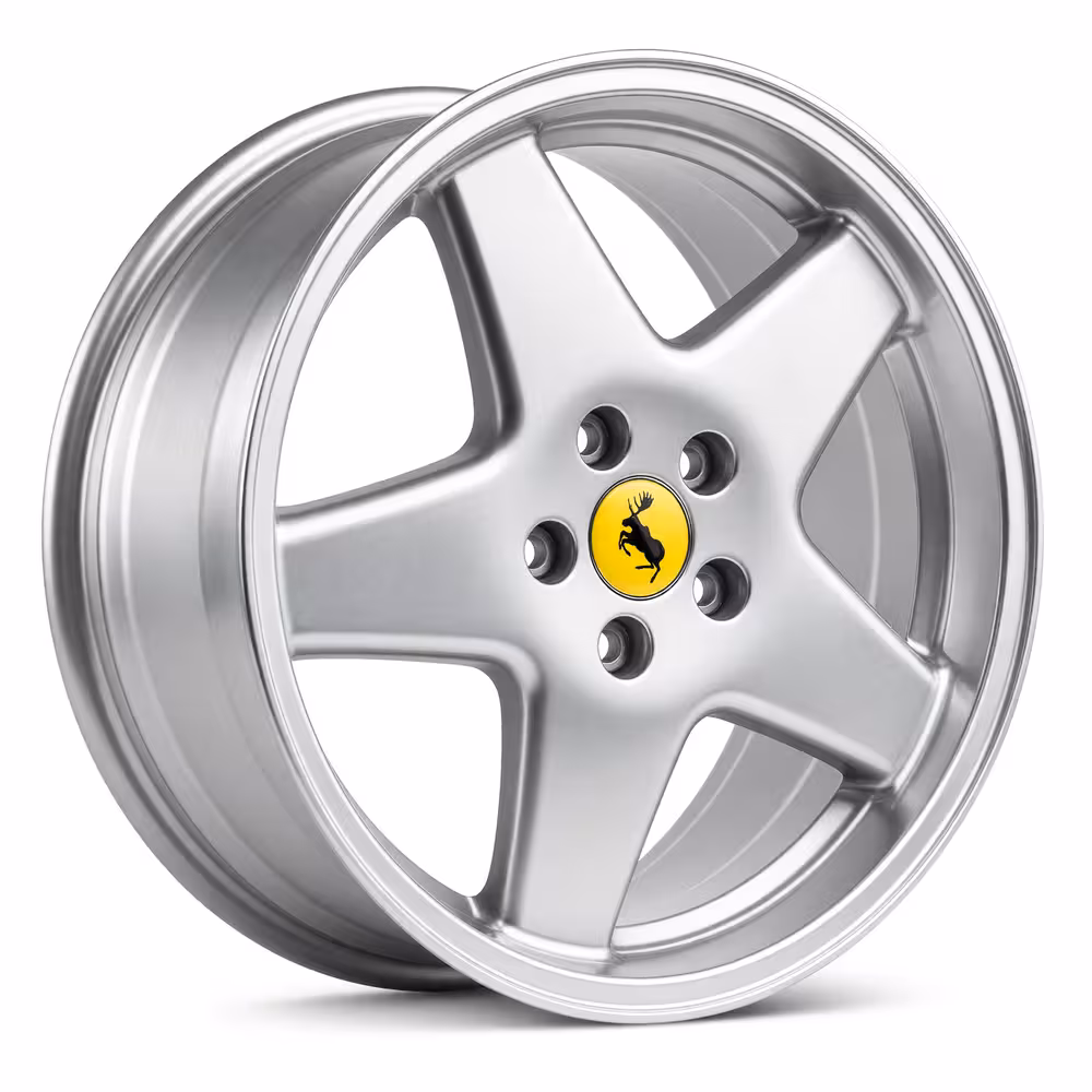 Fälg Polaris 17" aluminium 7x17 ET20 med navkapsel till Volvo 1800E, 1800ES, 140, 164, 240, 260, 262, 740, 760, 780, 940, 960, 850, S90, V90