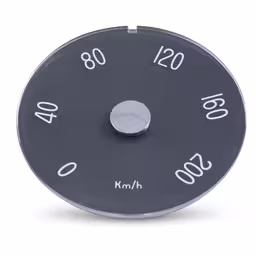 Glas för hastighetsmätare till Volvo 1800, (km/h), 1961-69, Volvo OE 673439-DIAL