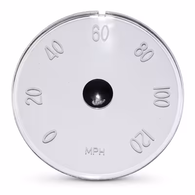 Glas för hastighetsmätare till Volvo 1800, (MPH), 1961-69, Volvo OE 673438-DIAL