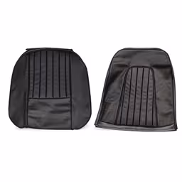 Bekleding voor de voorstoelen van een Volvo 1800, 1800S uit 1963, zwart.