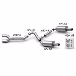 Sportavgassystem till Volvo 850, V70, XC70, S70, AWD, Turbo, 1996-2000, Volvo OE 020-H8, art.nr 11613003