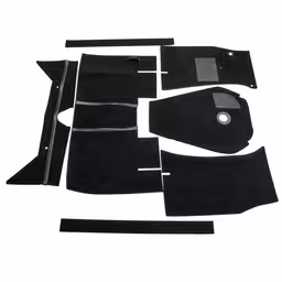 Mattsats till Volvo Amazon 1962-64 B18 svart textil, Volvo OE 277233
