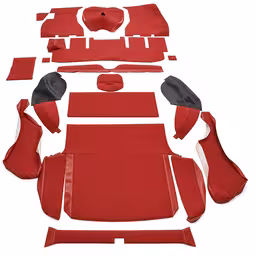 Mattsats Volvo 1800 ES röd textil, Volvo OE 696015