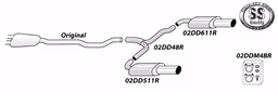 Avgassystem till Volvo V70, XC70, S80, AWD, Turbo, T6, 2007-2016
