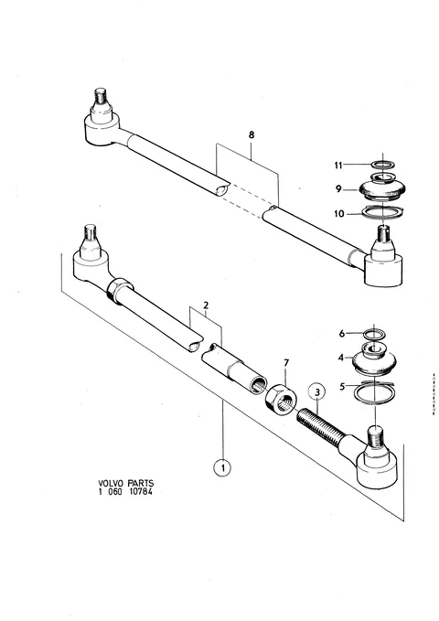 Tie rod, steering rod