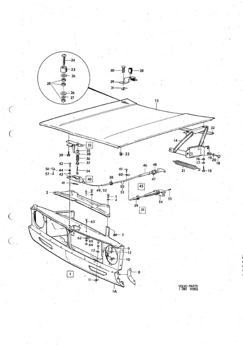 Front section, bonnet, bonnet lock