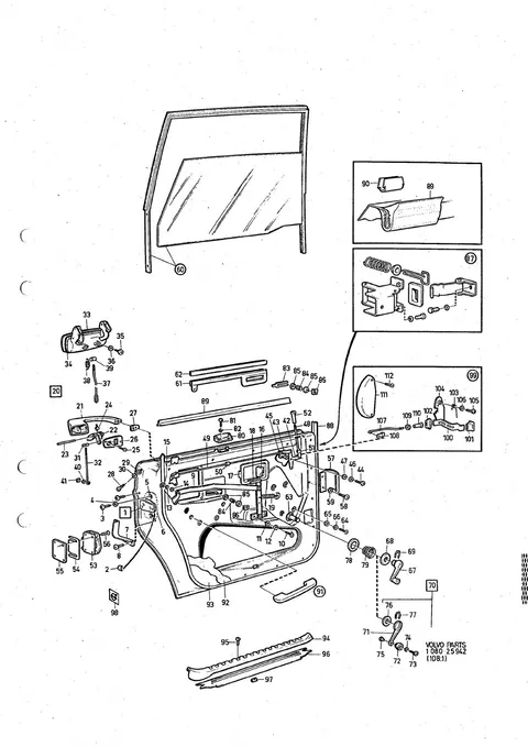 Door components, rear doors