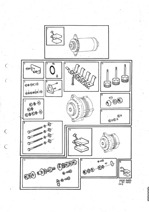 Repair kits group 3 dynamo, startmotor