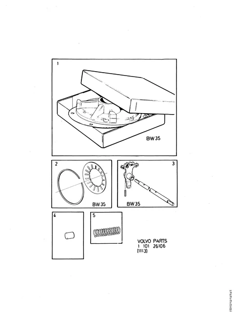 Repair kits group 4 automatic gearbox BW35, overdrive