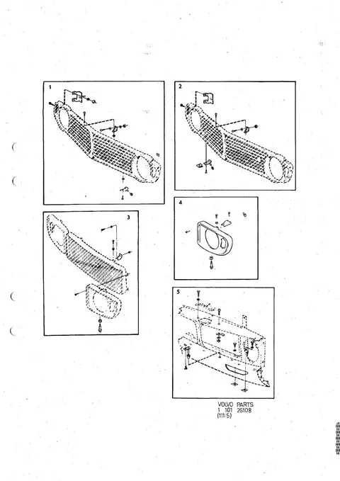 Repair kits group 8 radiator grille, headlamp rim, front section