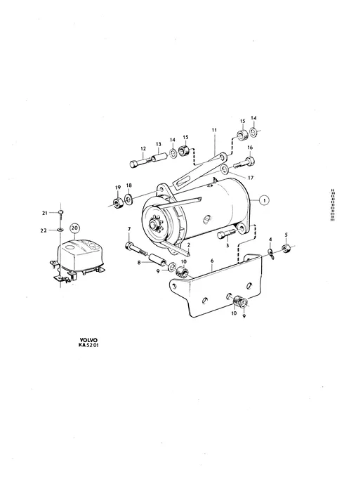 Dynamo and mountings charging relay