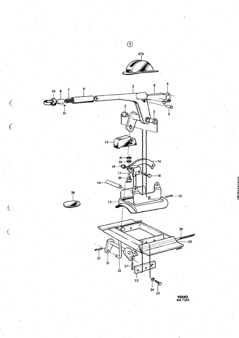 Handbrake, middle placed