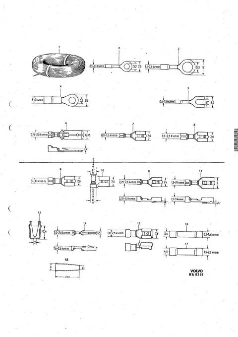 Cables (sold by length) cable terminals