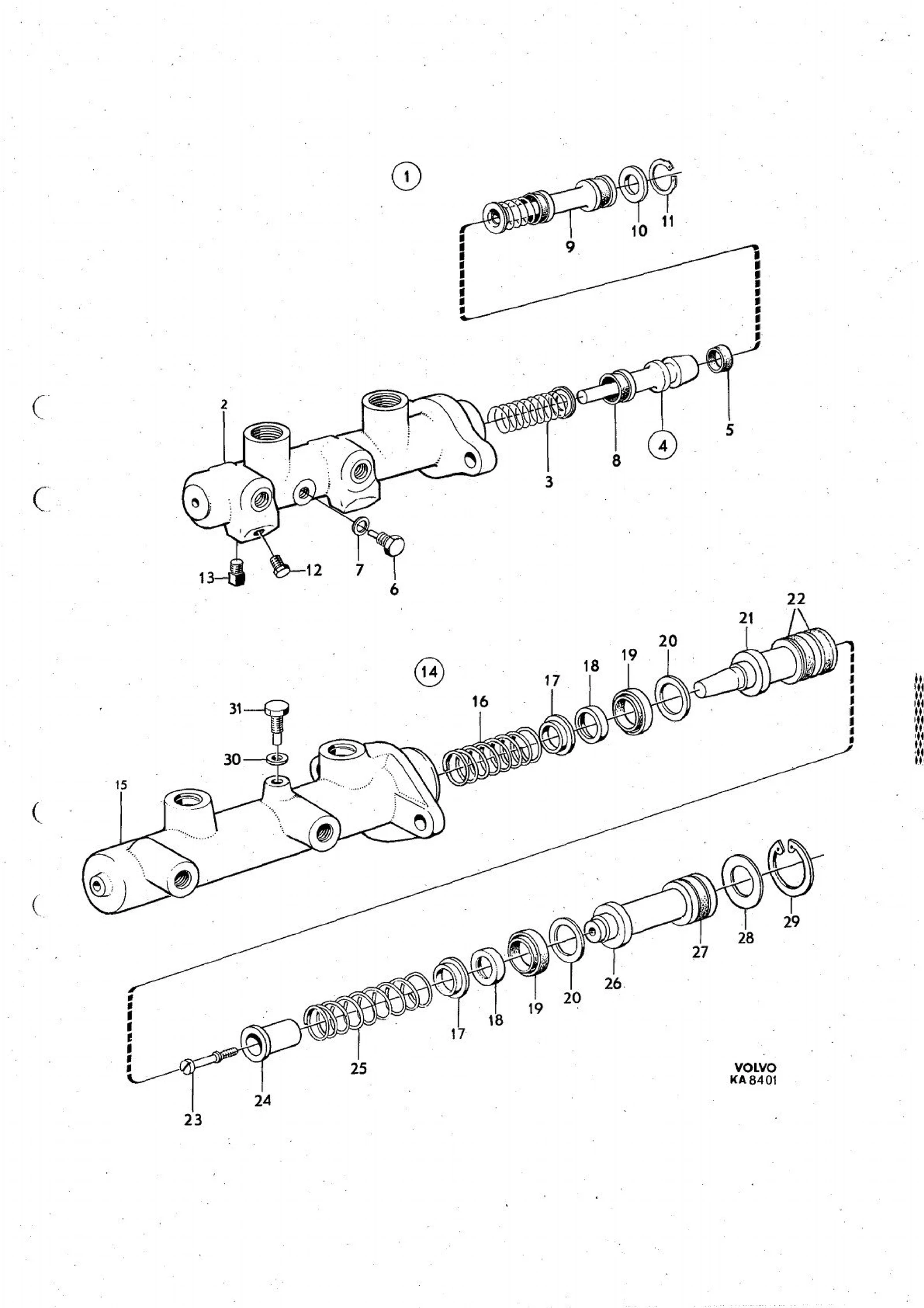 Tandemhuvudcylinder