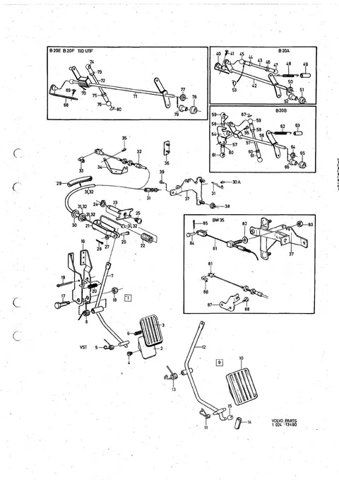 Throttle linkage, VST