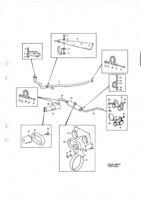 Exhaust system, carburetter engine 5) early production