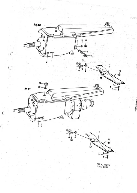 Gearbox, M40, M41 / Mountings / Speedometer gear