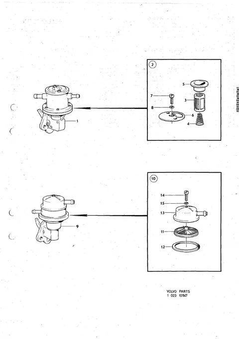 Fuel pump B20 carburetter engine