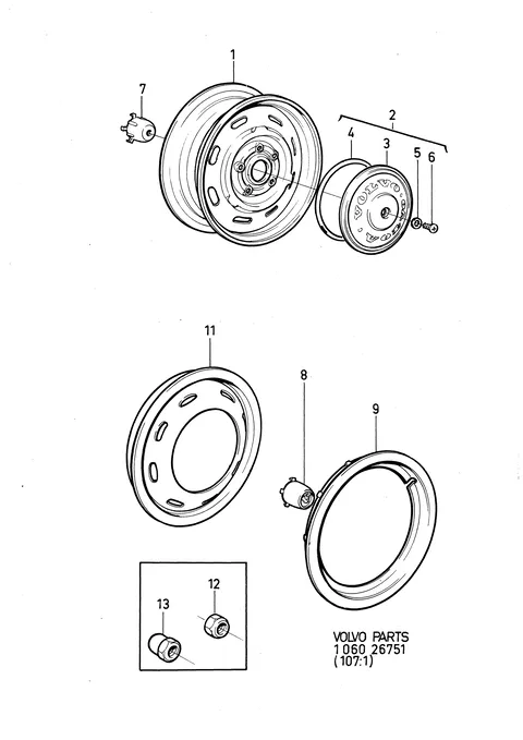 Wheel, wheel cap wheel ring