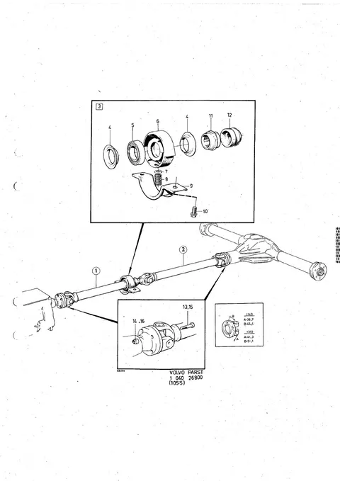 Propeller shaft, centre bearing
