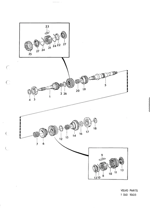 Gearbox M400,M410 Input shaft,main shaft
