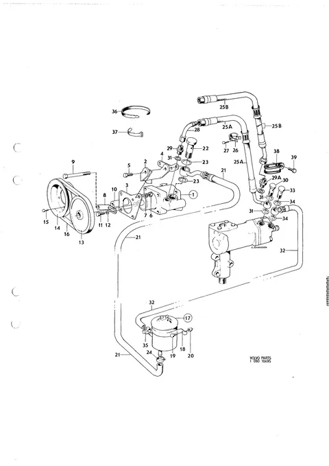 Hydraulic pump,oil reser voir, servo steering