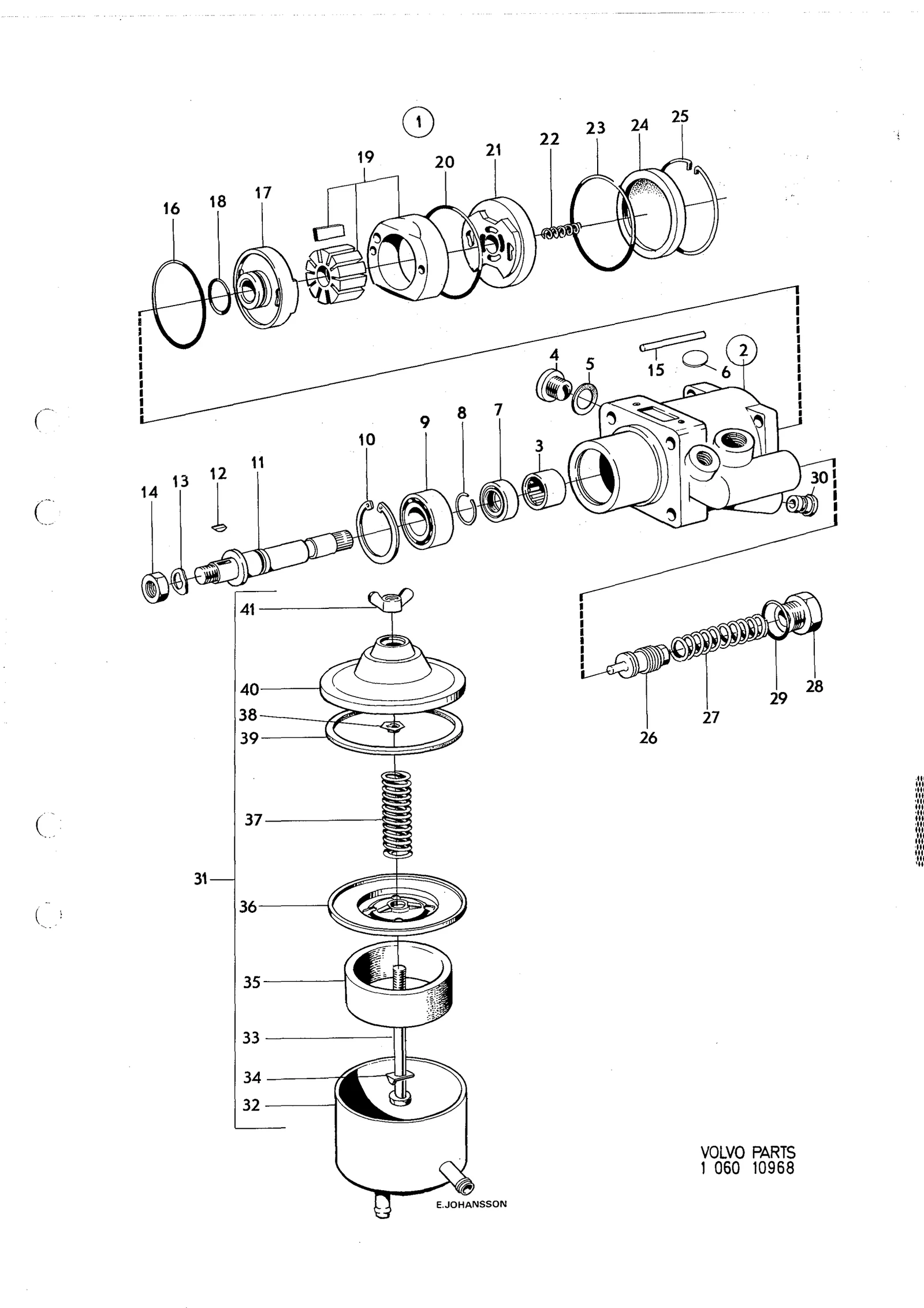 Pump,oljebehållare