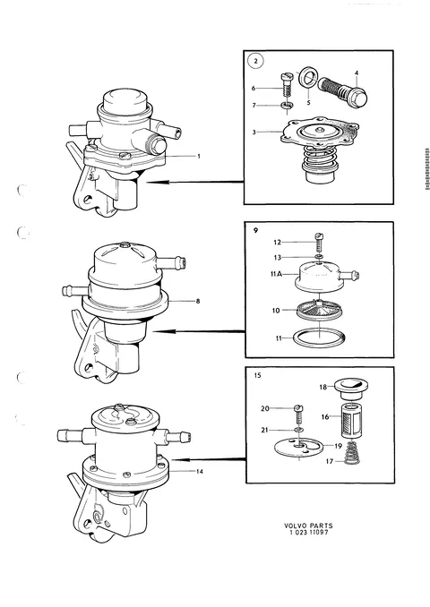Fuel pump carburetter engine