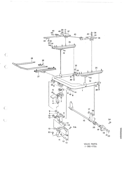 Undercarriage for front seat with vertical seat adjuster CH 66731-132566.