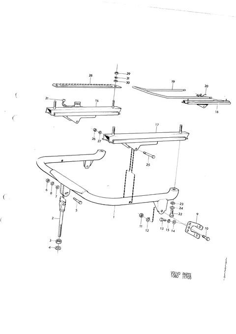 Undercarriage for front seats without vertical adjustement CH-132566.