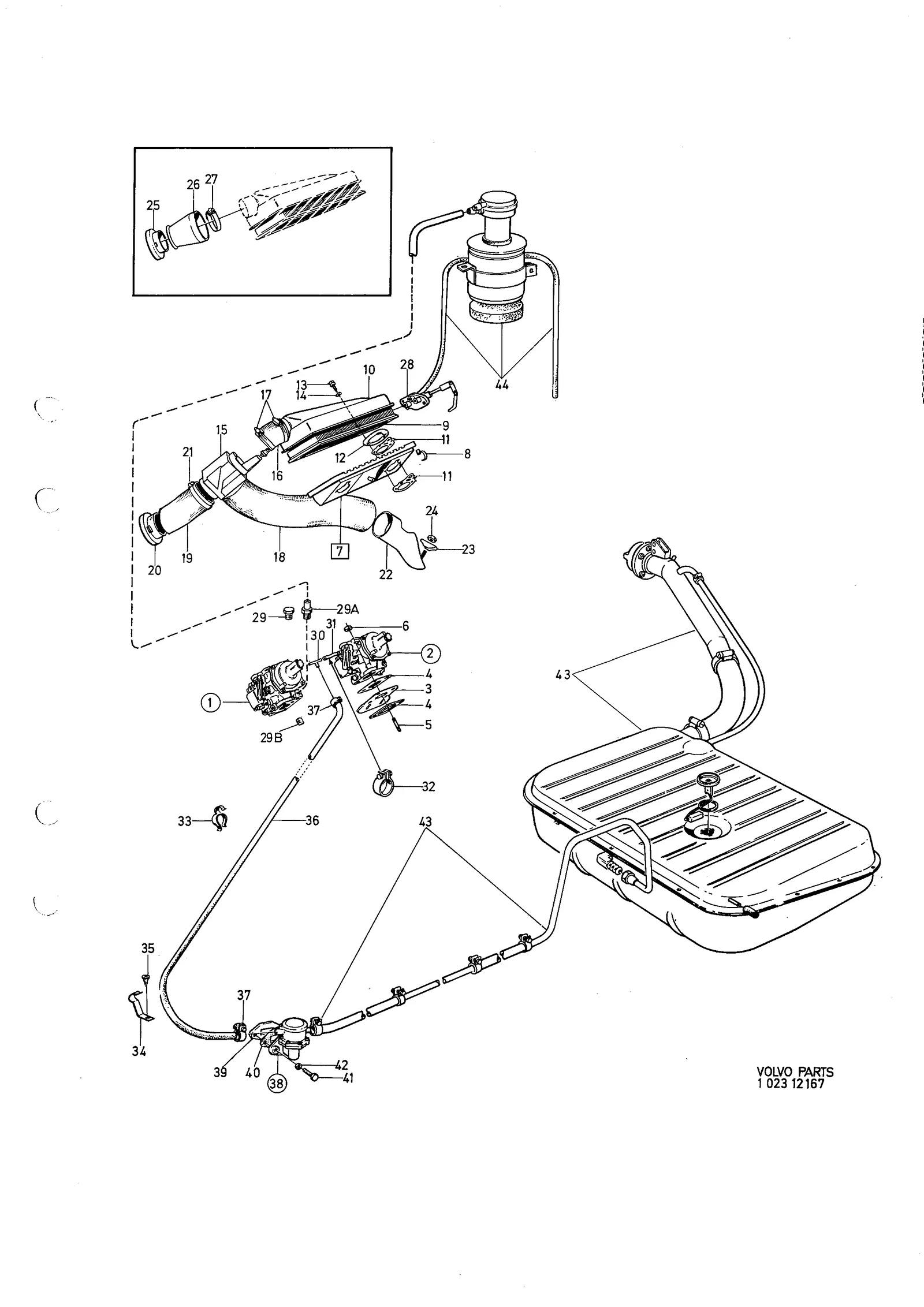 Bränslesystem förgasarmotor