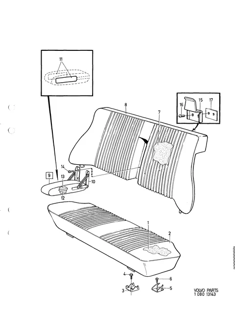 Rear seat CH 132567-