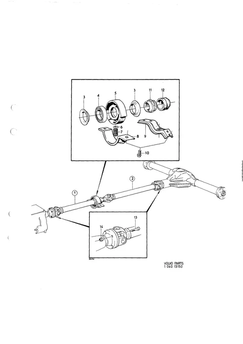 Propeller shaft, Centre bearing