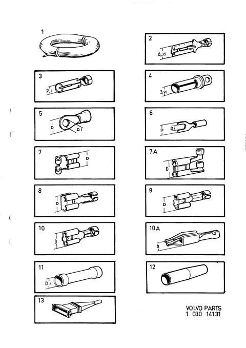 Cables (sold by length) cable terminals