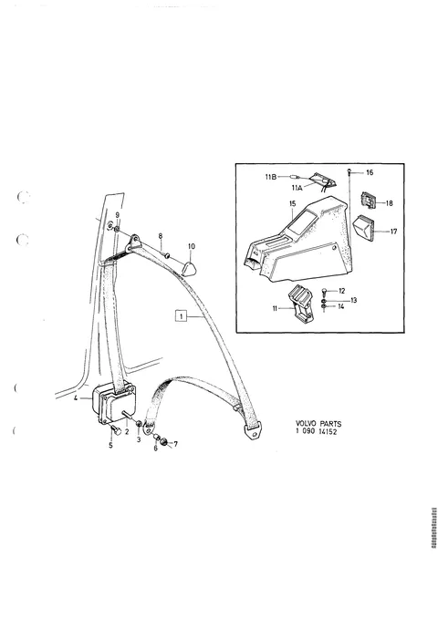 Safety belts, front seat CH 132567-