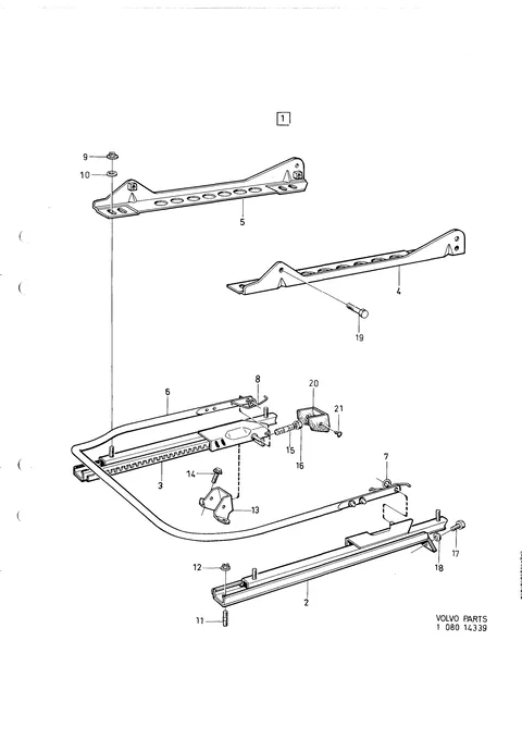Undercarriage for front seat without vertical seat adjuster CH 132567-