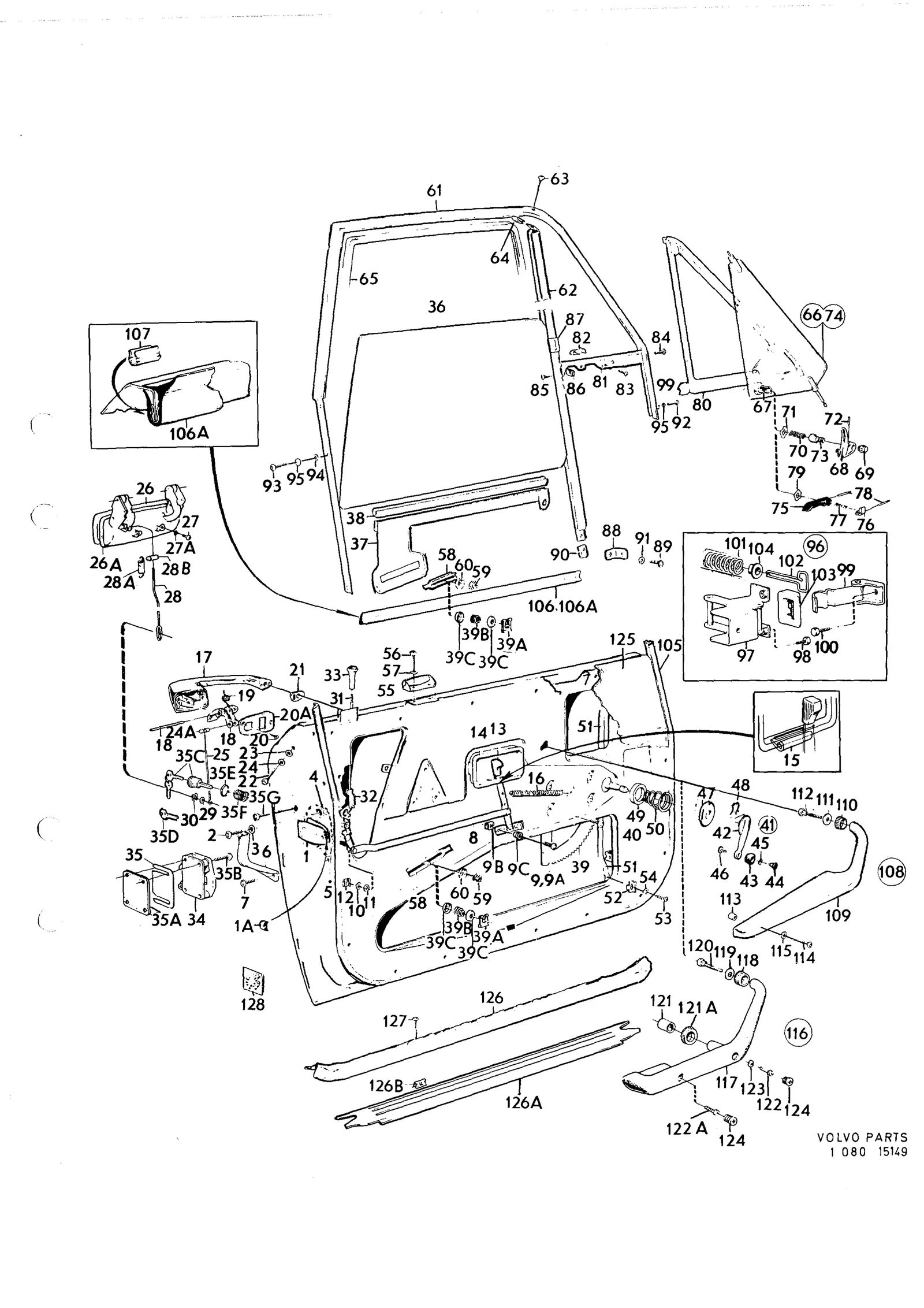 Dörrdetaljer, framdörrar CH -102949