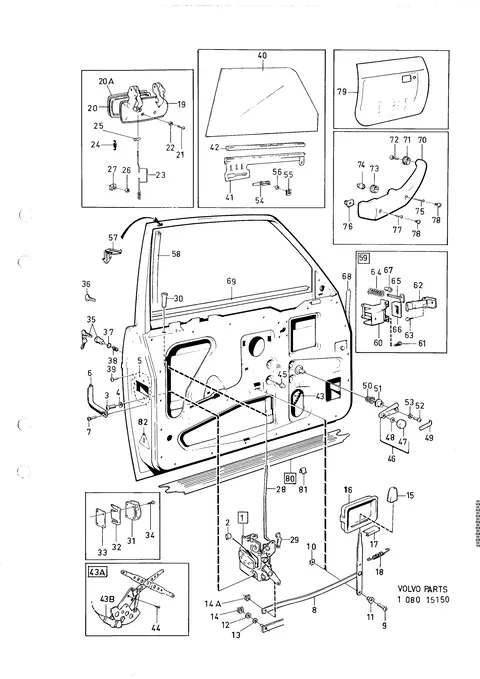 Door components, forward doors CH 102950-