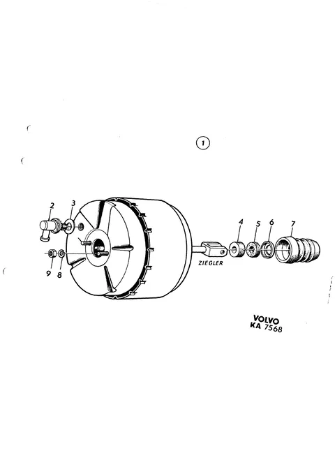 Vacuum brake cylinder