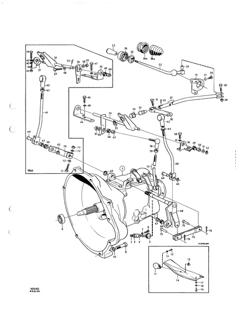 Gearbox Mountings, control M400, RV