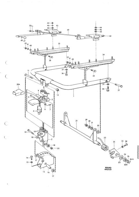 Undercarriage for front seats with vertical adjustment CH -66730