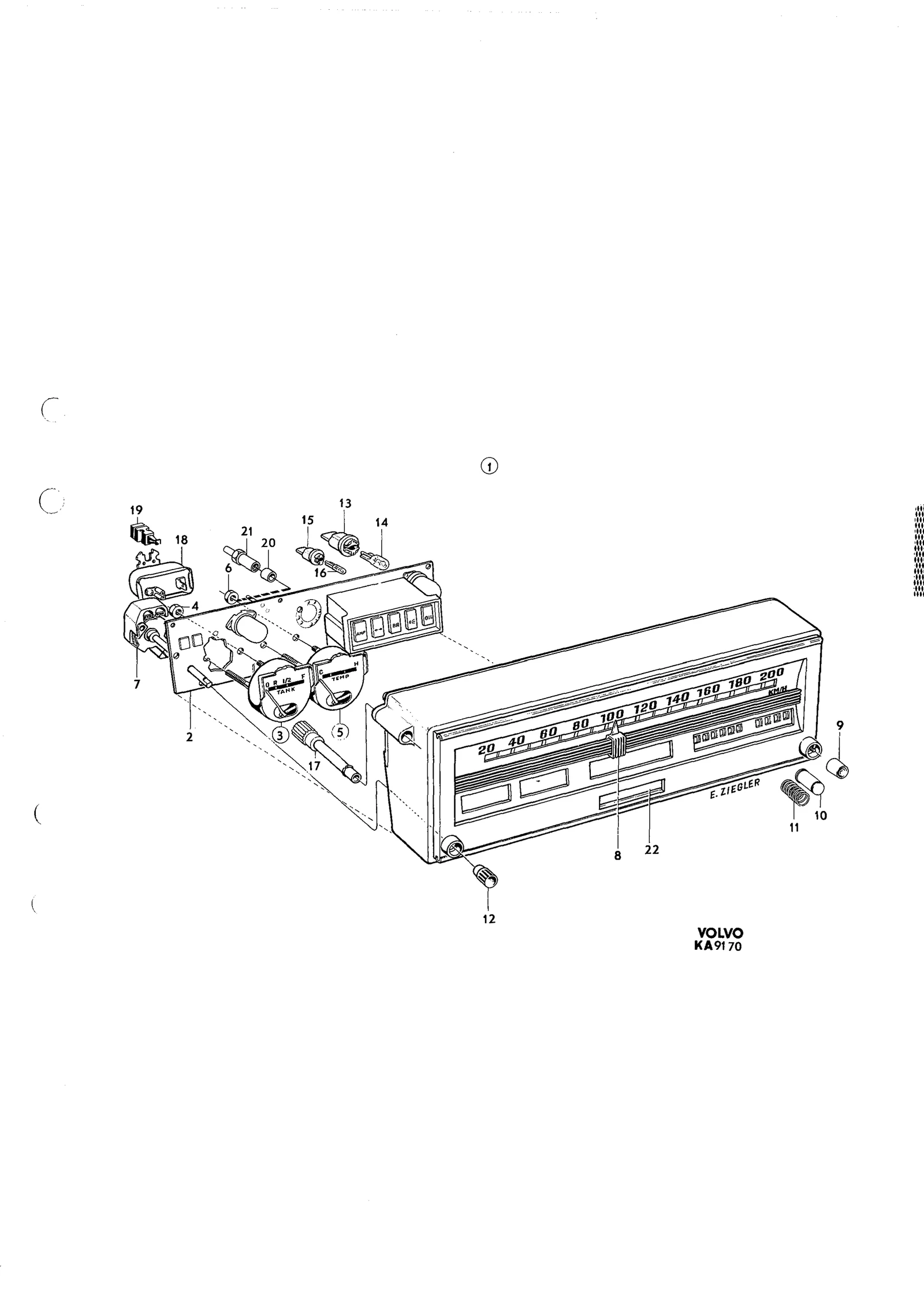 Kombinerat instrument 1210157, 1210158, 1210161, 1210162