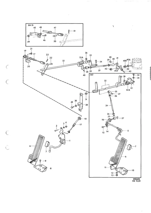 Throttle linkage fuel injection engine