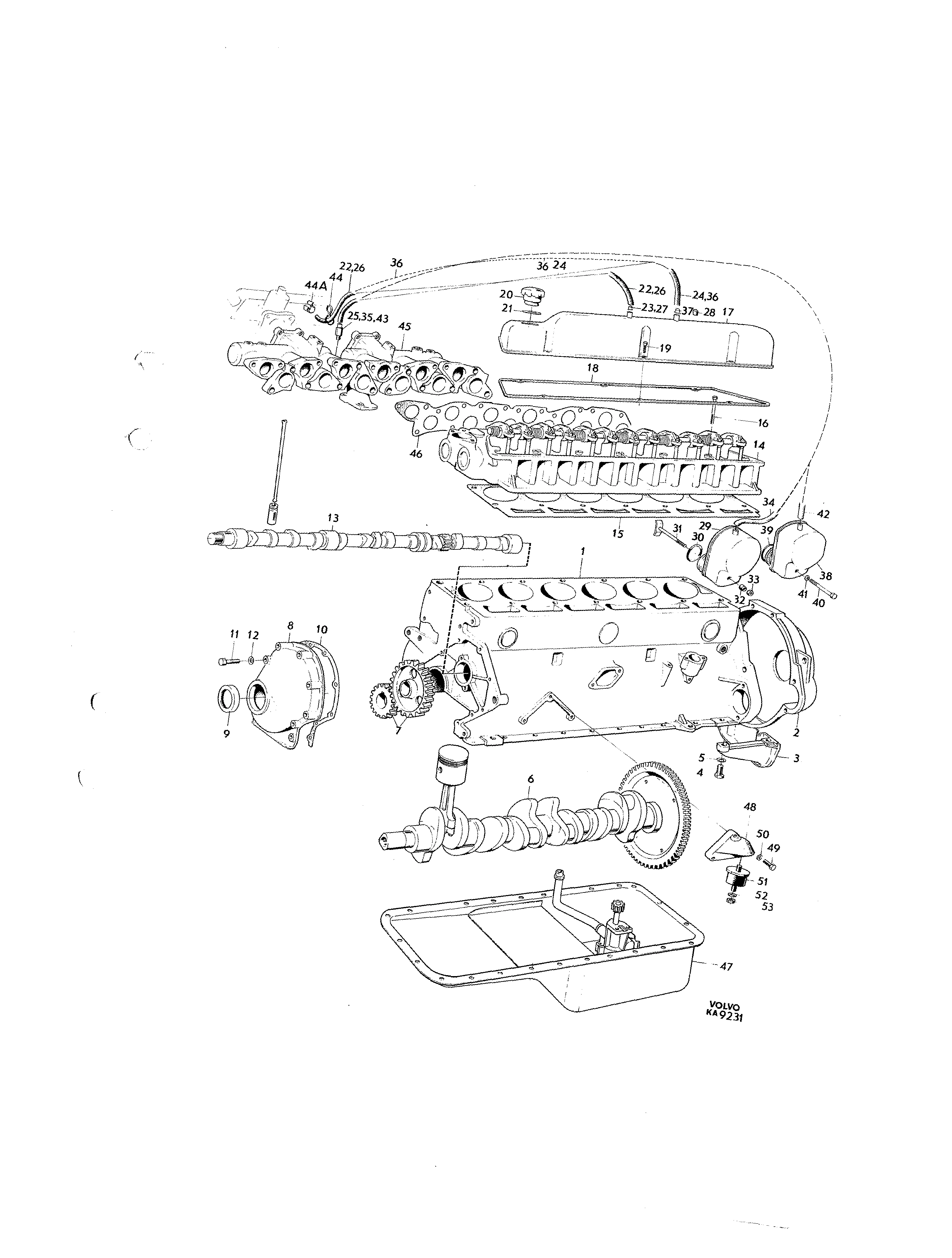 Motor med monterings-detaljer