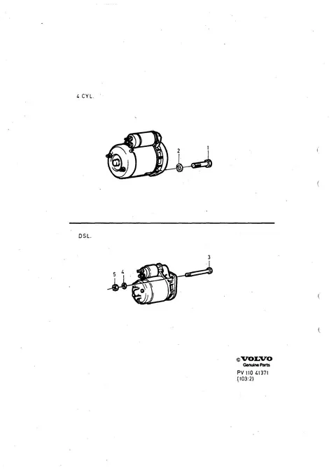 Startmotor installation parts