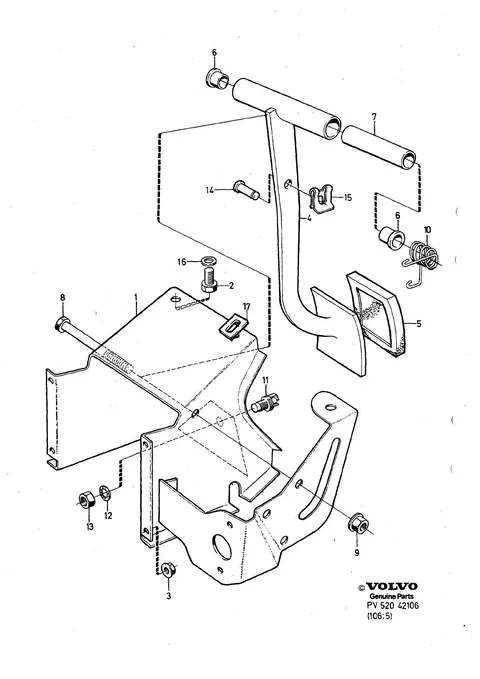 Brake pedal with fittings