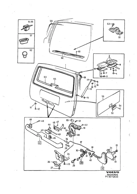 Tailgate components / lock units