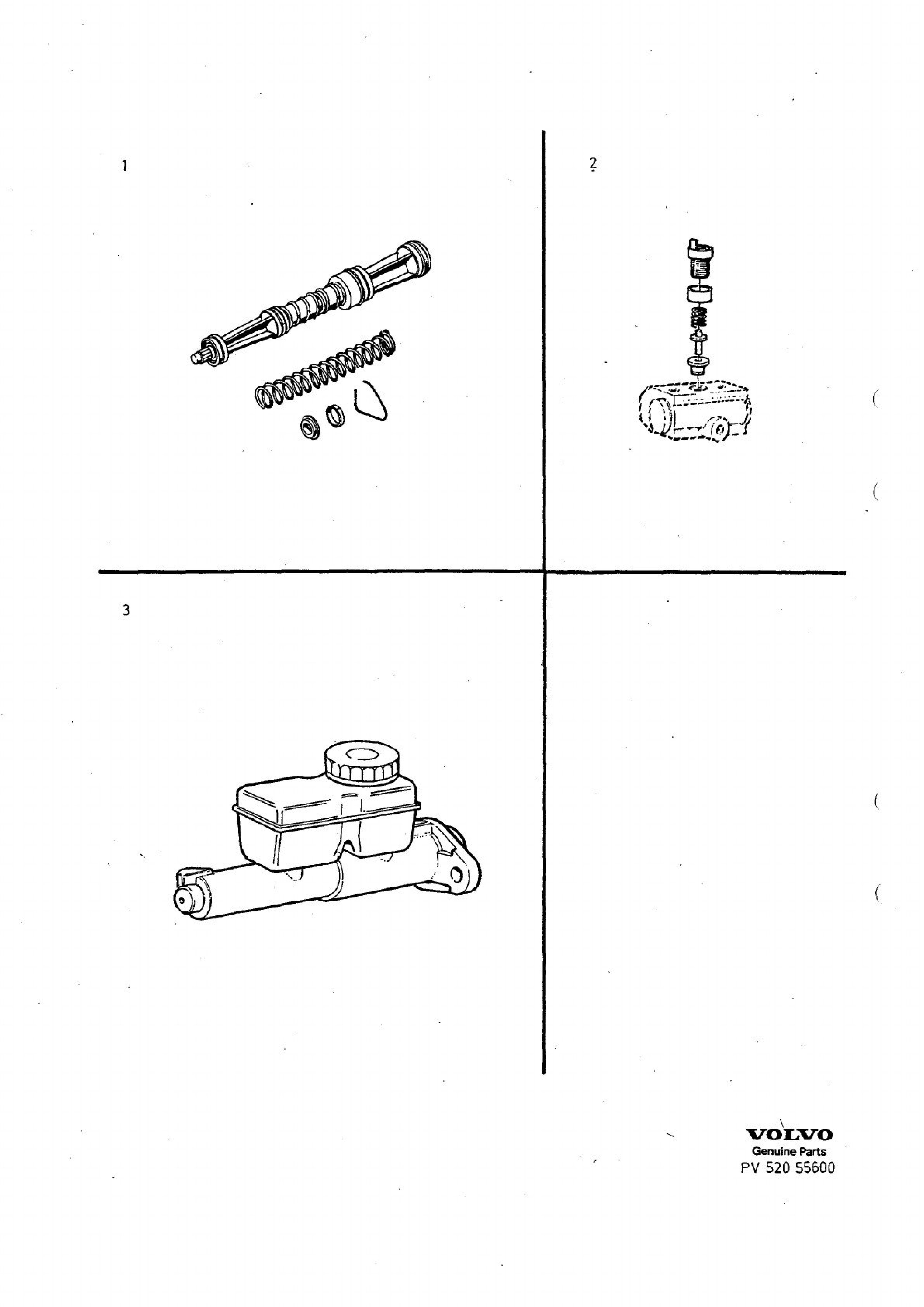 REPARATIONSSATS HUVUDCYLINDER VARNINGSVENTIL / VAKUUMPUMP SERVOCYLINDER